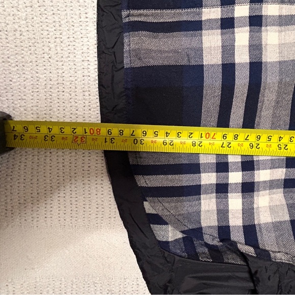 Juun.j Men's L/XL Blue Plaid Shirt Nylon Side Cinches Unique Street Tailoring - Picture 10 of 12